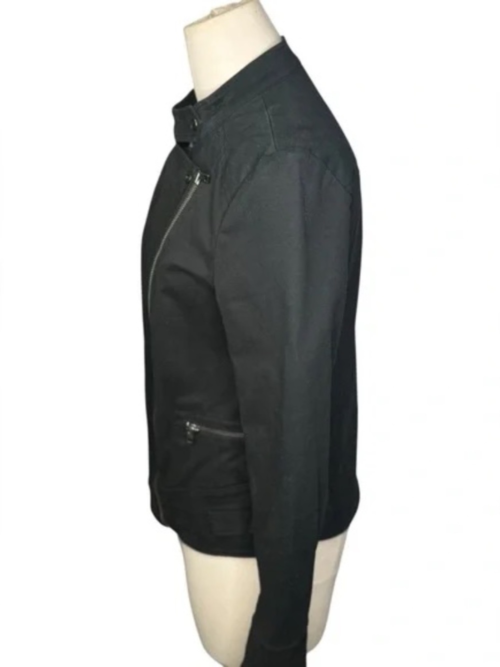 BANANA REPUBLIC - Factory Moto Jacket - Black Size Small - Picture 7 of 7